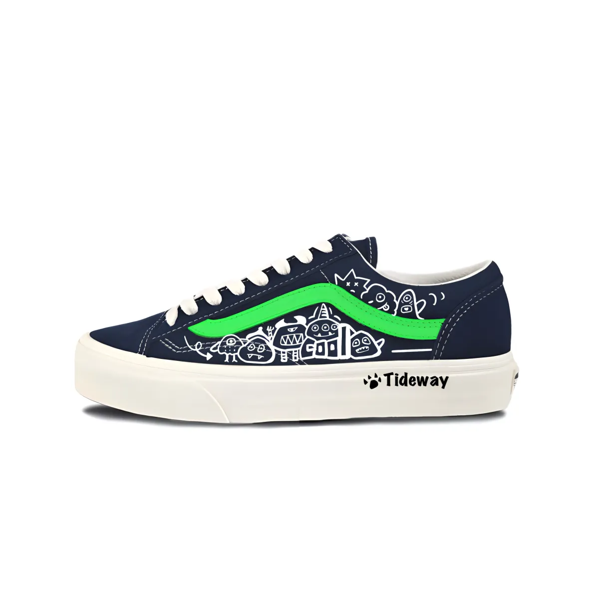 Vans Style 36 Suede Slip Resistant Abrasion Resistant Low top Skateboard Shoes Unisex Blue Green