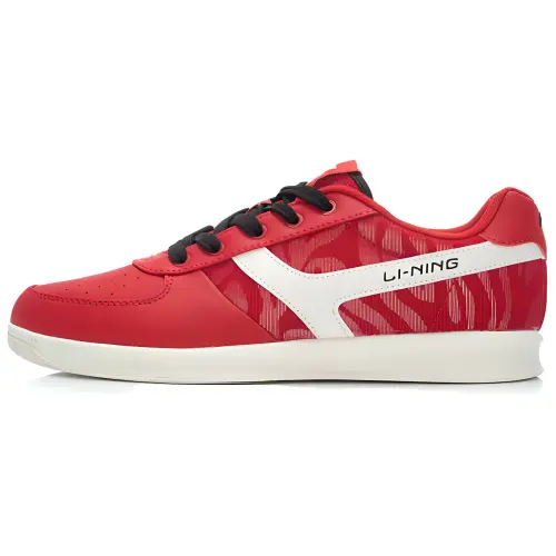 Li Ning Comfortable And Breathable Coverage Thermal Slip Resistant Low top Skateboard Shoes Men's White Red