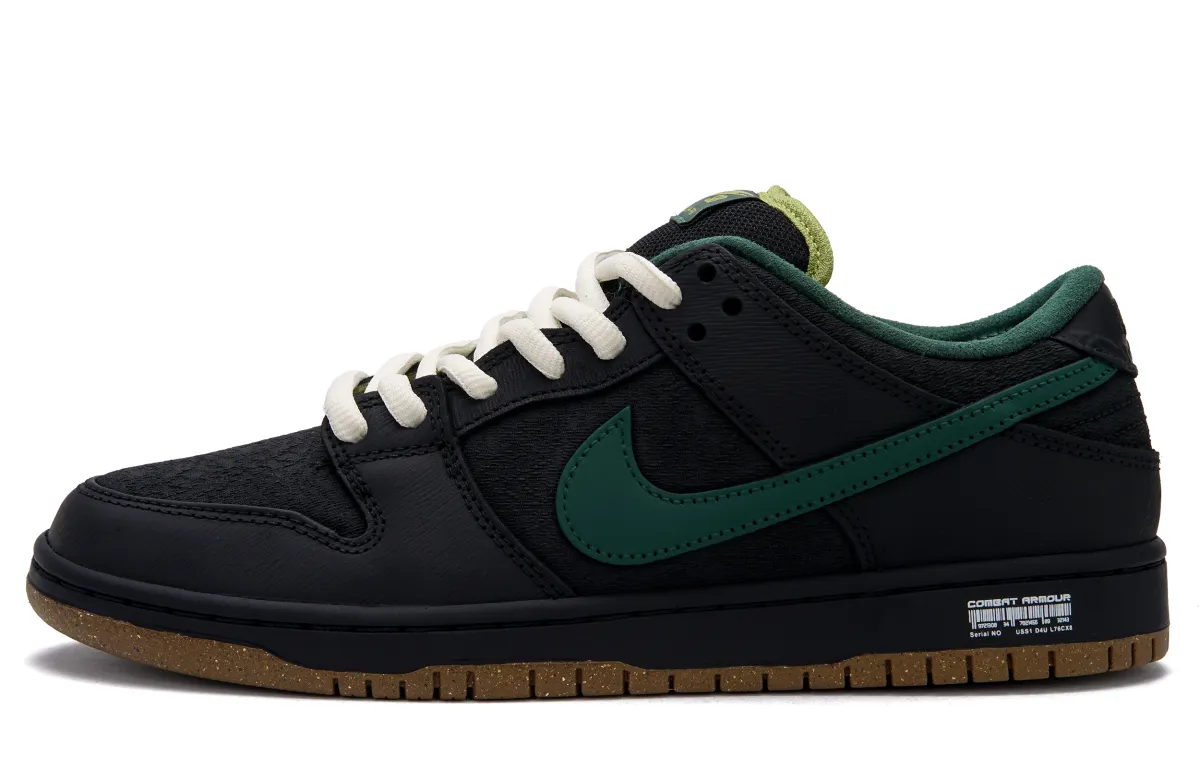 Nike Dunk SB 'Black Magic' Slip Resistant Abrasion Resistant Low top Skateboard Shoes Unisex Black Green