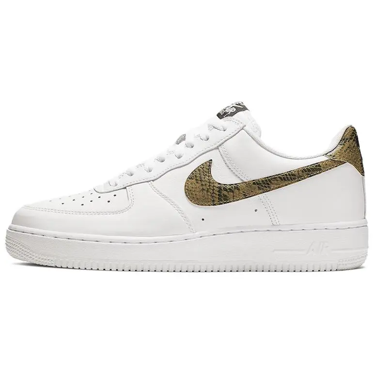 Nike Air Force 1 Low Retro PRM QS Snakeskin Print Low top Skateboard Shoes Unisex White