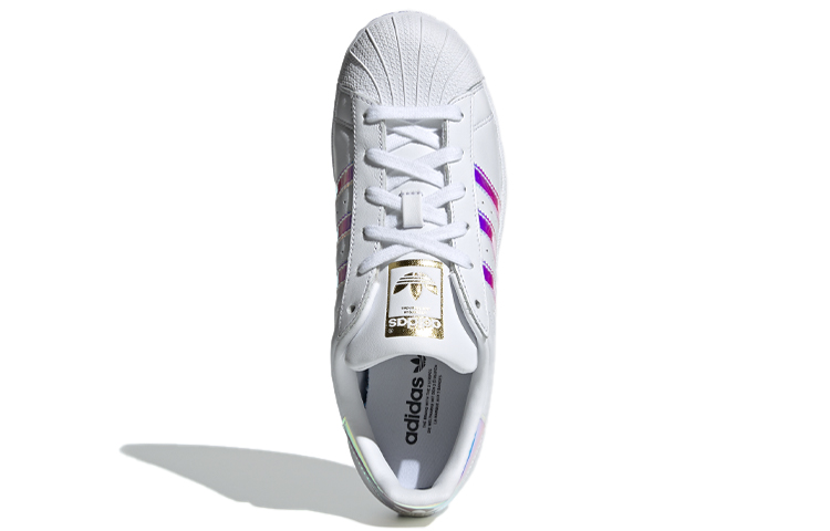 Женские кеды adidas originals Superstar (бело-серебристые) — фото 5