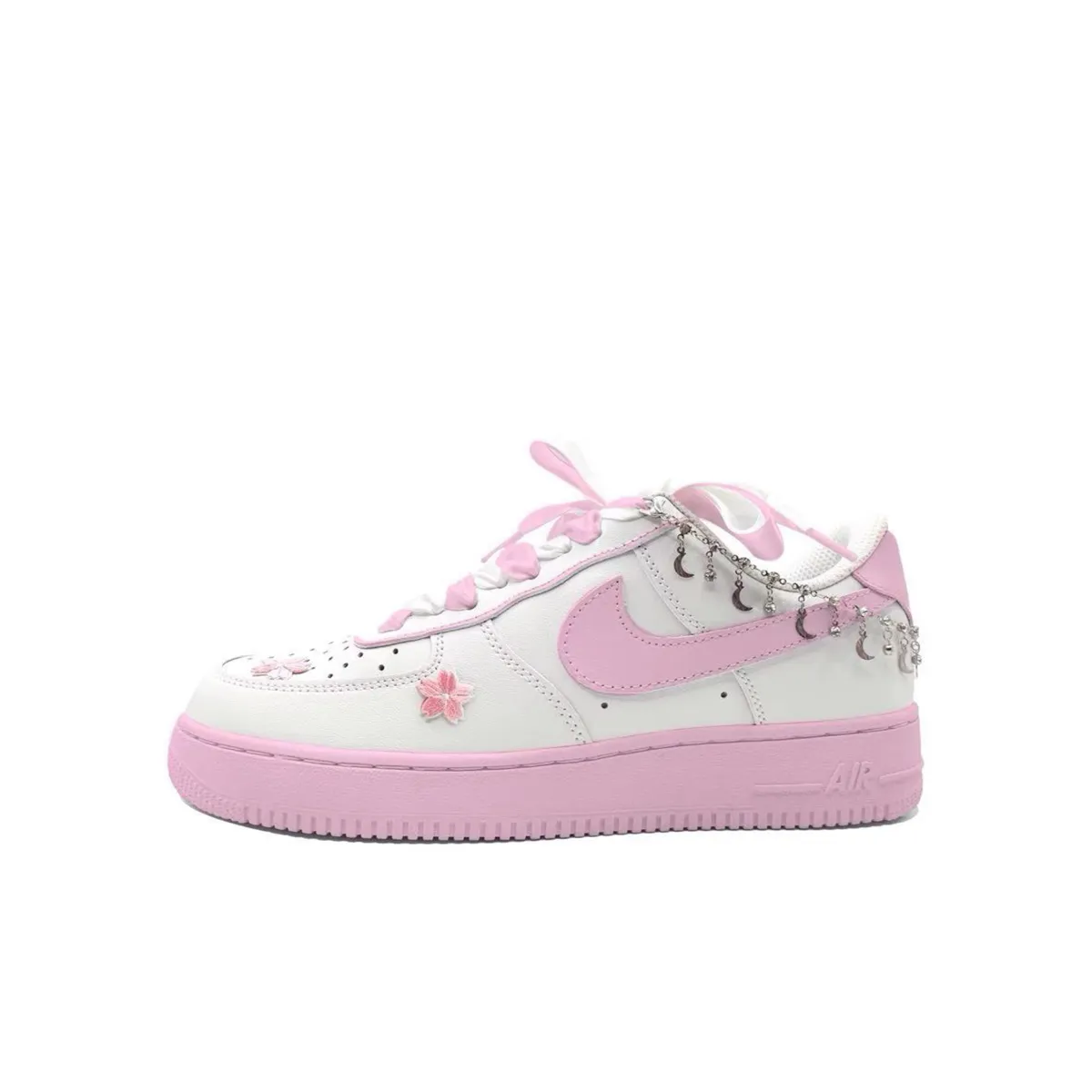 Nike Air Force 1 Slip Resistant Abrasion Resistant Low top Skateboard Shoes Unisex Pink
