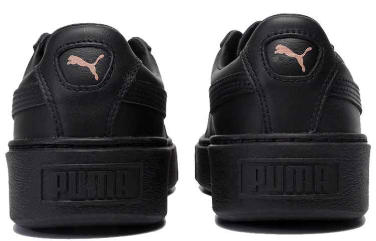 Женские кеды PUMA Platform (черно-золотые) — Чёрный / золотой — фото 6