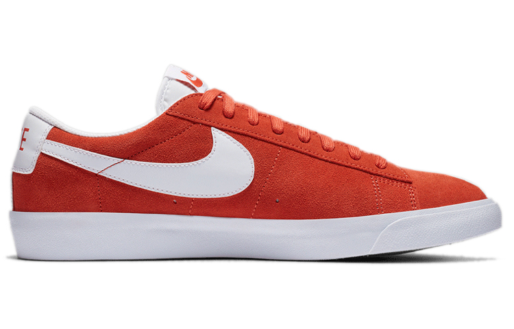 Мужские кеды Nike Blazer (белый / оранжевый) — Белыйоранжевый — фото 2