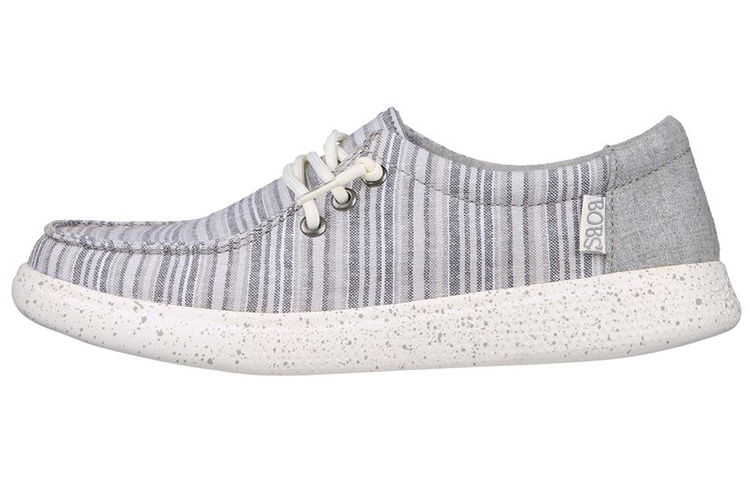 Skechers Bobs Skateboard Shoes Women's Low Top Gray White