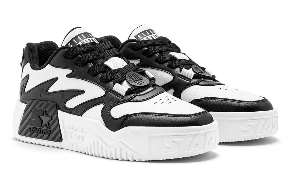 STARTER Vol Light Sound Wave Shoes Low top Skateboard Shoes Men's Black White