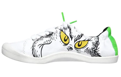 Skechers Bob's Skateboard Shoes Women's Low Top White/Green/Black