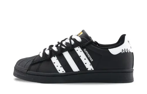 Adidas Originals Superstar 2 Oreo Abrasion Resistant Low top Skateboard Shoes Unisex Black White