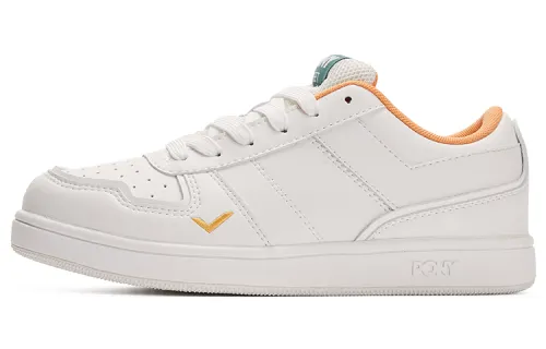 Pony Street Low top Skateboard Shoes Unisex White Orange