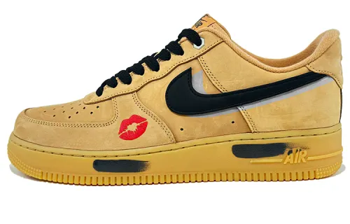Nike Air Force 1 Low Air Force Size 1 Cow Leather Coverage Abrasion Resistant Low top Skateboard Shoes Unisex