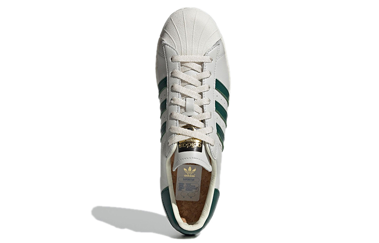 Кеды adidas originals SUPERSTAR (бело-зелено-золотой) — фото 5