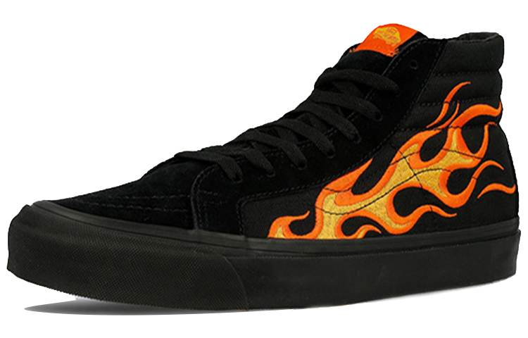 Кеды WTAPS x Vans SK8 OG Hi LX (черно-оранжевые) — 黑/橘 — фото 3