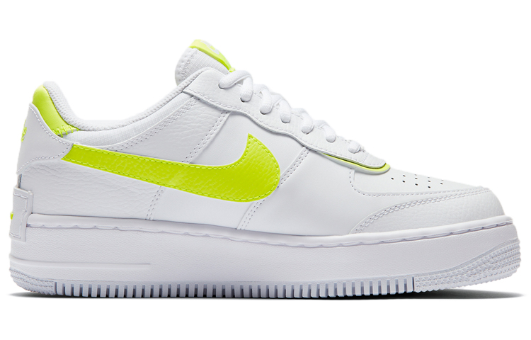 Женские кроссовки Nike Air Force 1 Shadow (бело-желтые) — Белыйжёлтый — фото 2