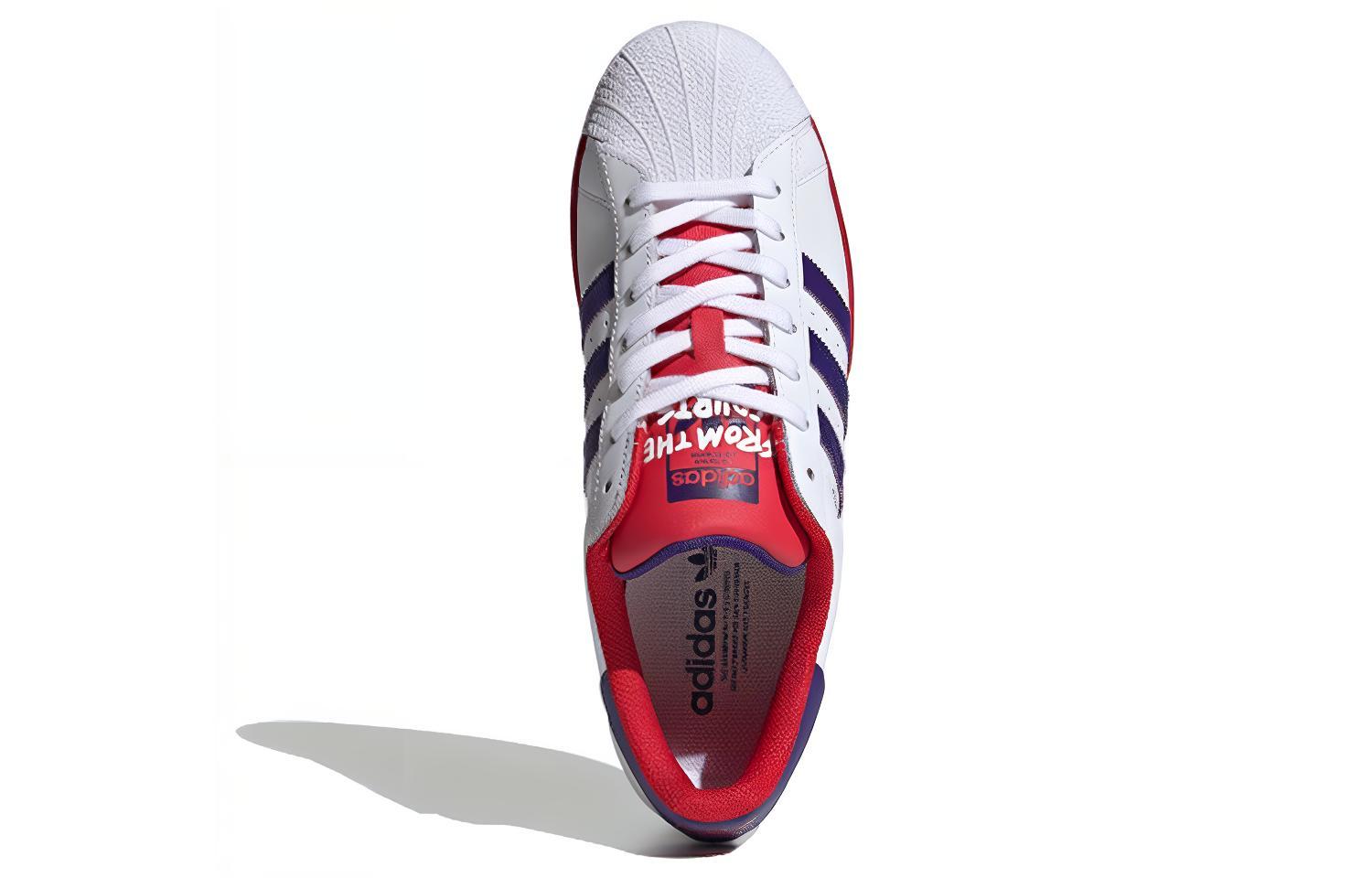 Кеды adidas originals SUPERSTAR (белый / фиолетовый / красный) — фото 4