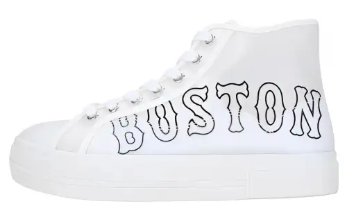MLB Playball Cup Screen HI Canvas Slip Resistant Abrasion Resistant High top Skateboard Shoes Unisex White