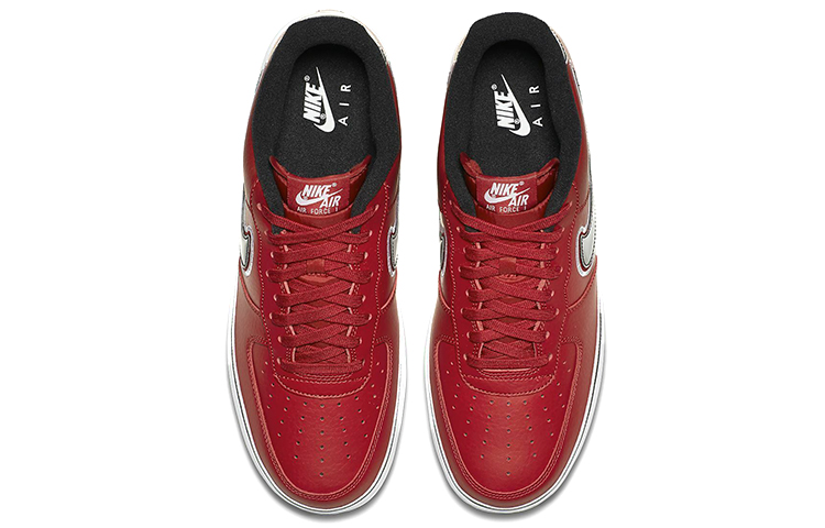 Кеды Nike Air Force 1 (красно-белый) — Красный / белый — фото 4