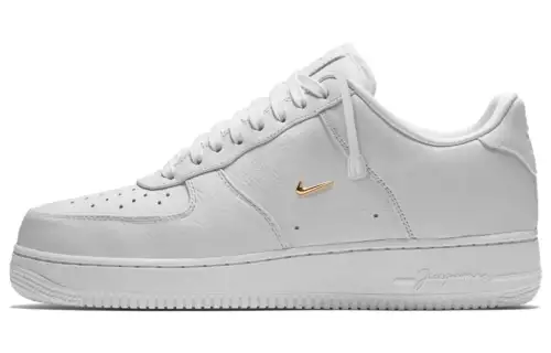 Jacquemus x Nike Air Force 1 Low Cushioning, Wear Resistant Low top Skateboard Shoes Men's White