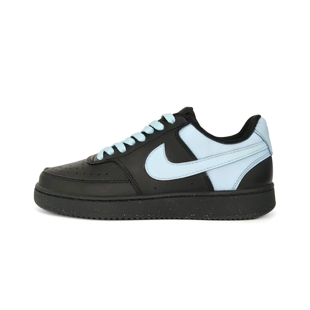 Nike Court Vision Low Blue Sky Synthetic Leather Comfortable Abrasion Resistant Low top Skateboard Shoes Unisex