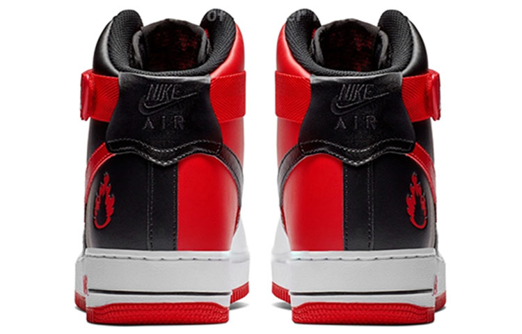 Мужские кроссовки Nike Air Force 1 Atlanta Away (черно-красные) — фото 5