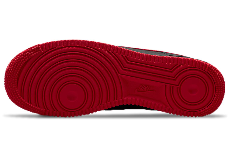 Мужские кроссовки Nike Air Force 1 (черно-красные) — фото 6