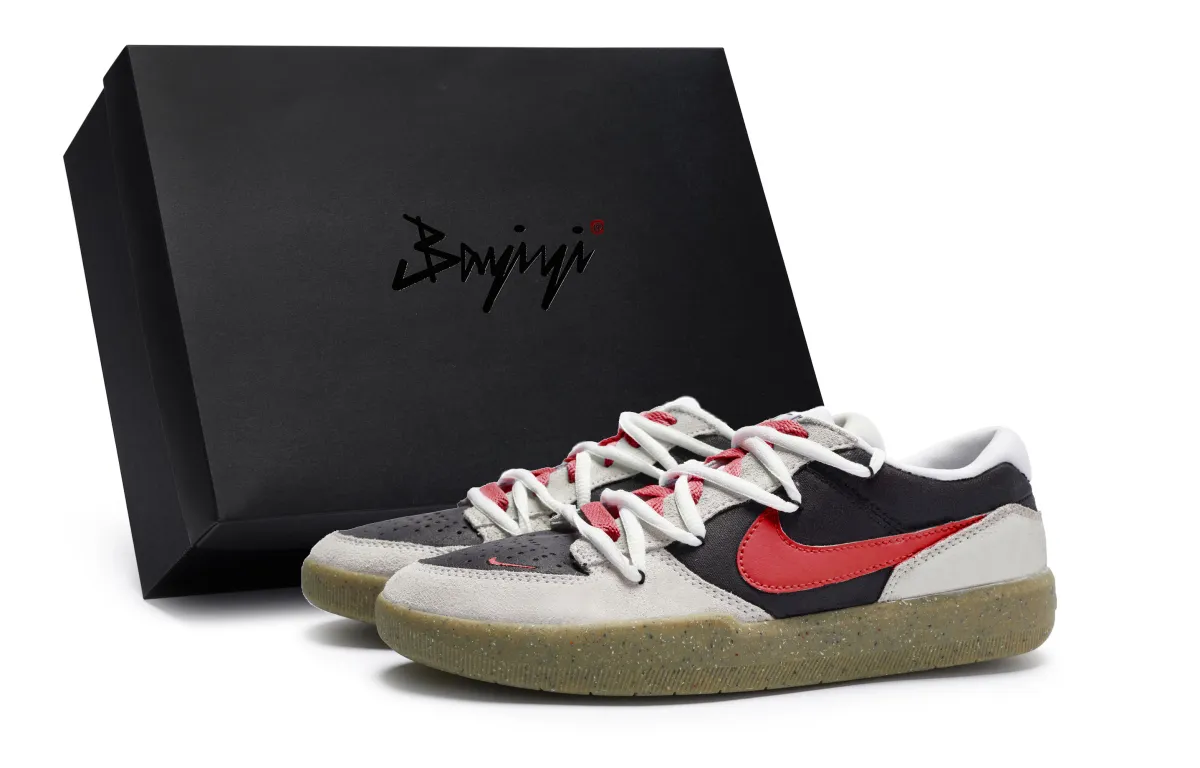 Nike SB Force 58 811 Manufacturing, Aqua Wood Muse Red, Special Shoe Box Slip Resistant Abrasion Resistant