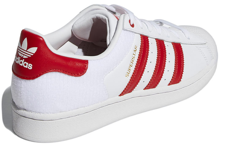 Кеды adidas Superstar (бело-красные) — фото 4