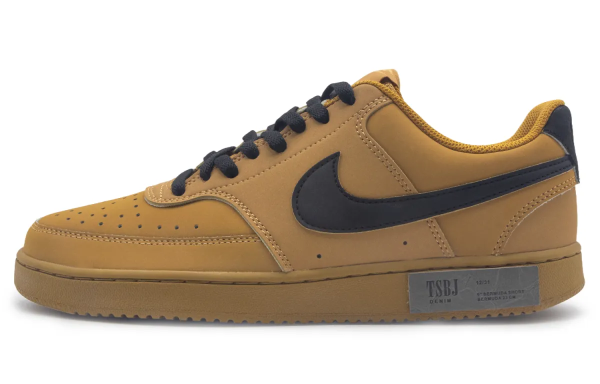 Nike Court Vision 1 Low top Skateboard Shoes Unisex Yellow Black