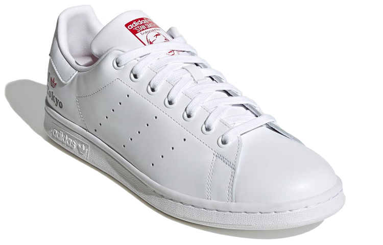 Кеды adidas Stan Smith (бело-красные) — фото 3