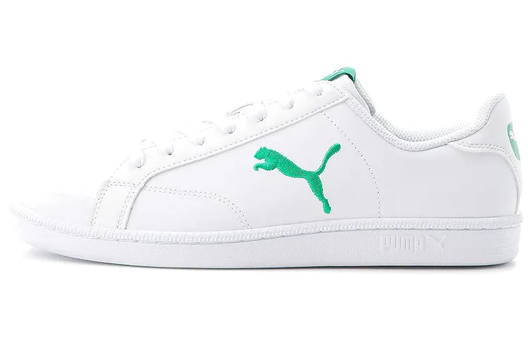 PUMA Smash Cat L Comfortable Coverage Abrasion Resistant Balance Lightweight Low top Skateboard Shoes Unisex White Cyan