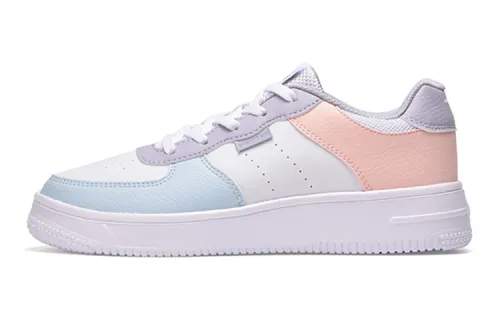 Anta Slip Resistant Abrasion Resistant Low top Skateboard Shoes Women's White Blue Pink