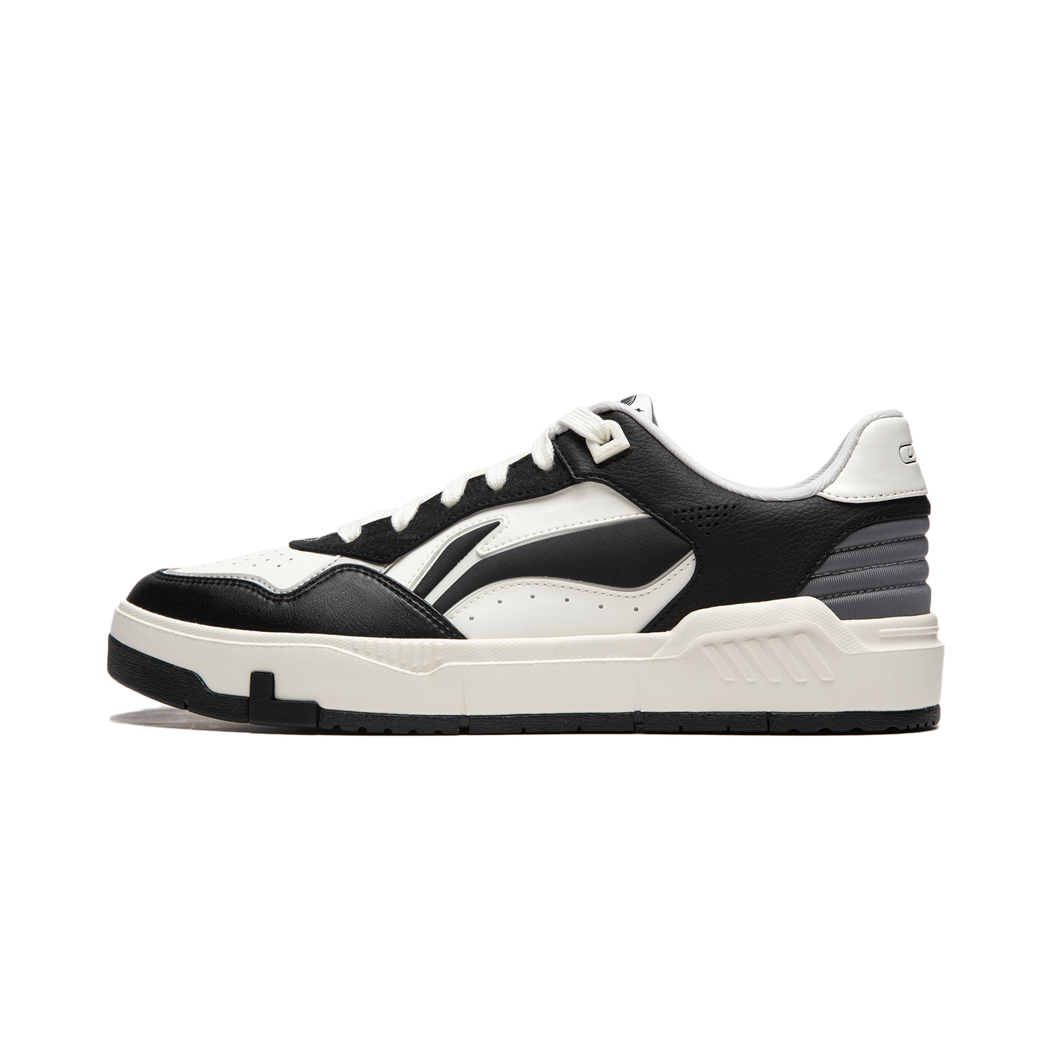 Li Ning Common 80s Slip Resistant Abrasion Resistant Low top Skateboard Shoes Men's Black
