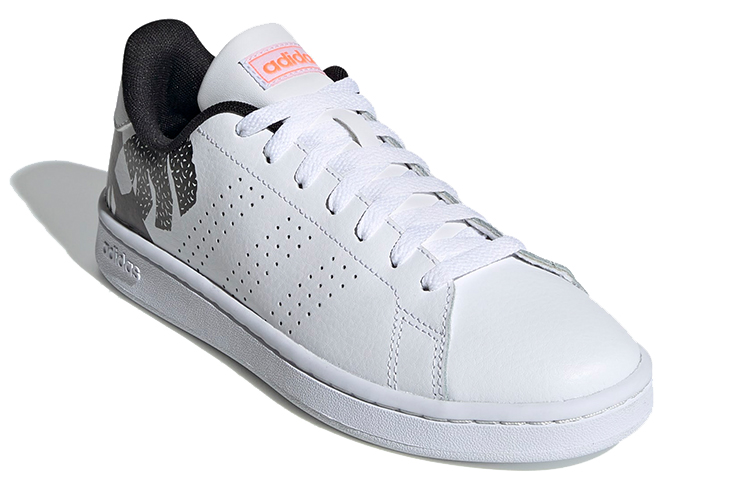 Женские кеды adidas neo ADVANTAGE (бело-черные с узором) — Белый / чёрный — фото 2