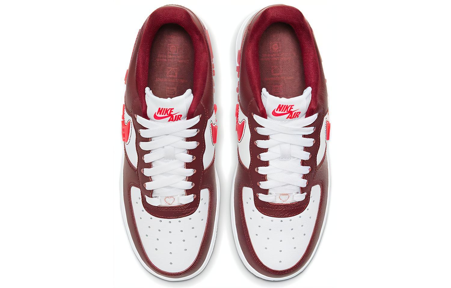 Женские кроссовки Nike Air Force 1 Love For All (красный / белый) — фото 4