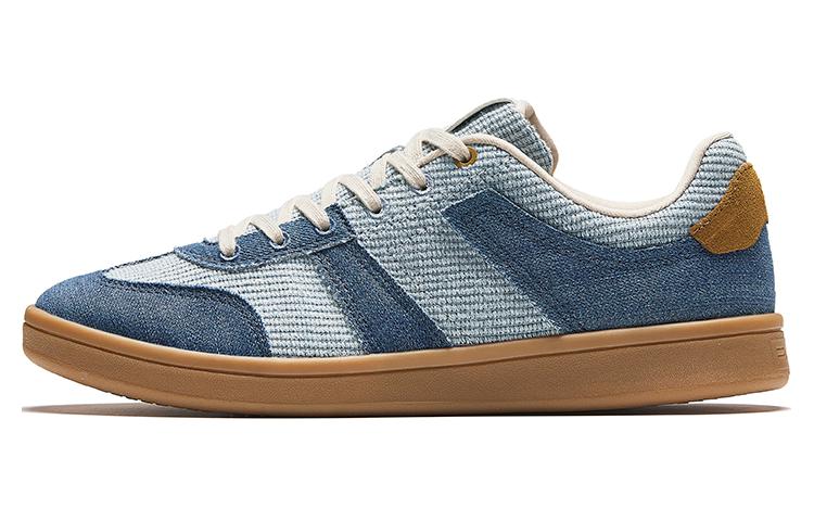 Anta German Army Trainers Slip Resistant, Abrasion Resistant, Lightweight Low top Skateboard Shoes Men's Blue