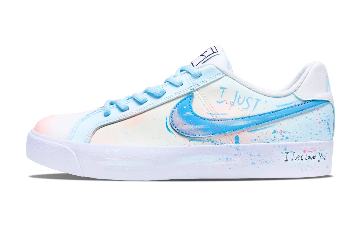 Nike Court Royale Skate Shoes Unisex Low-top White Blue