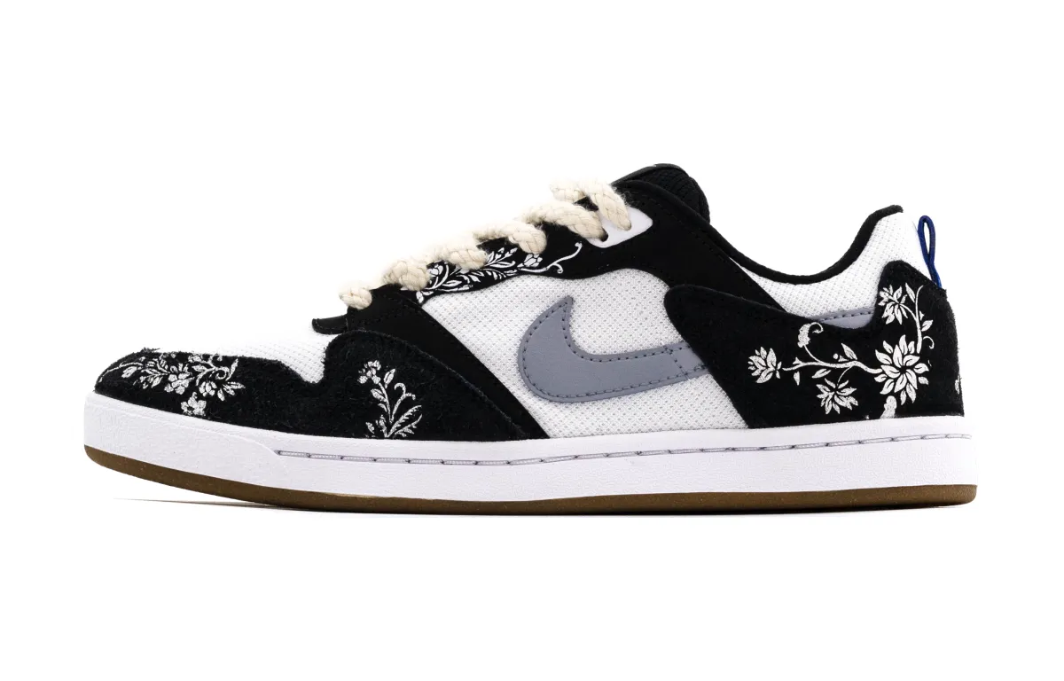 Nike SB Alleyoop Abrasion Resistant Abrasion Resistant Low top Skateboard Shoes Men's Black White