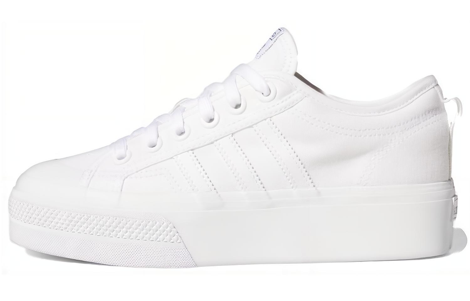 Женские кеды adidas originals Nizza Platform (белые)
