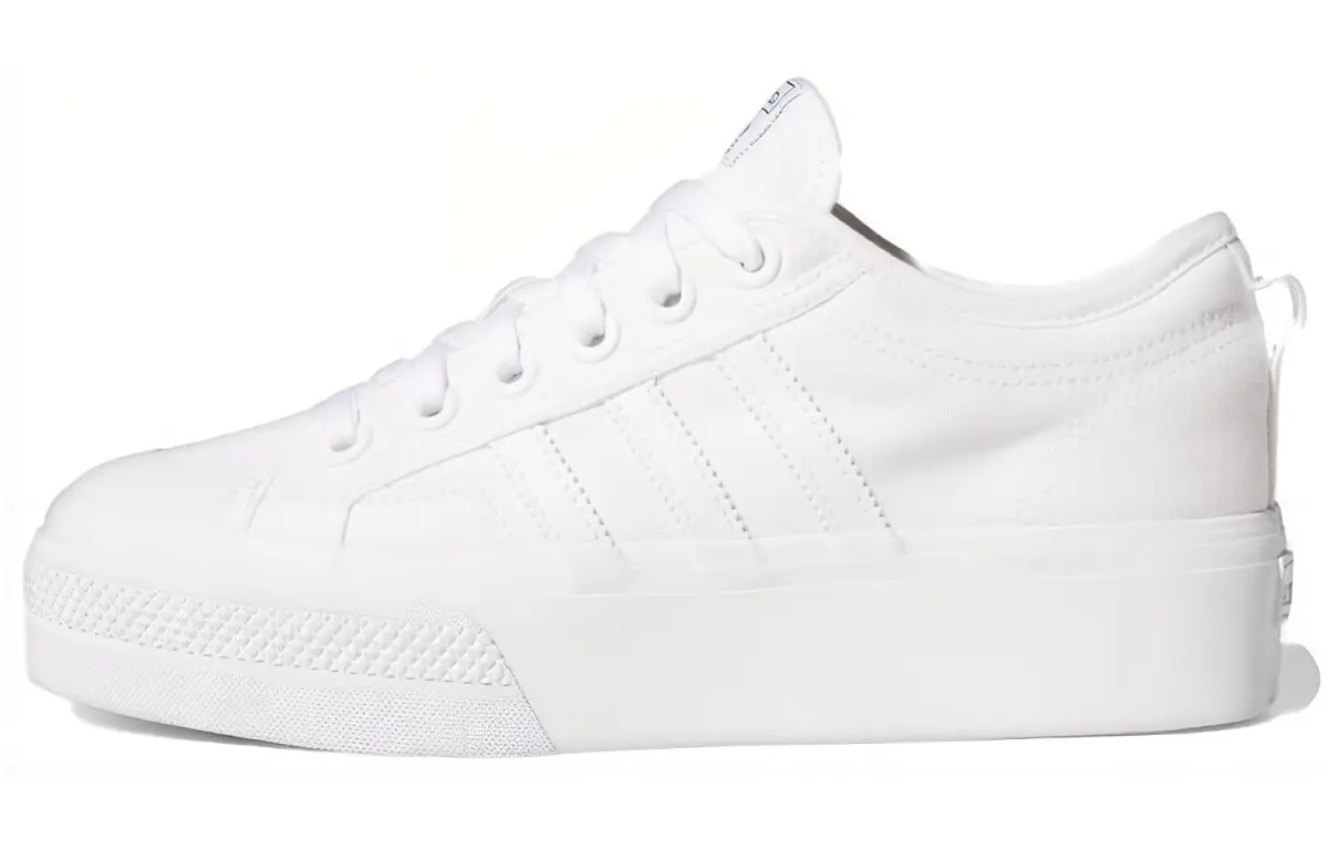 Adidas Originals Nizza Platform Fabric Low top Skateboard Shoes Women's White