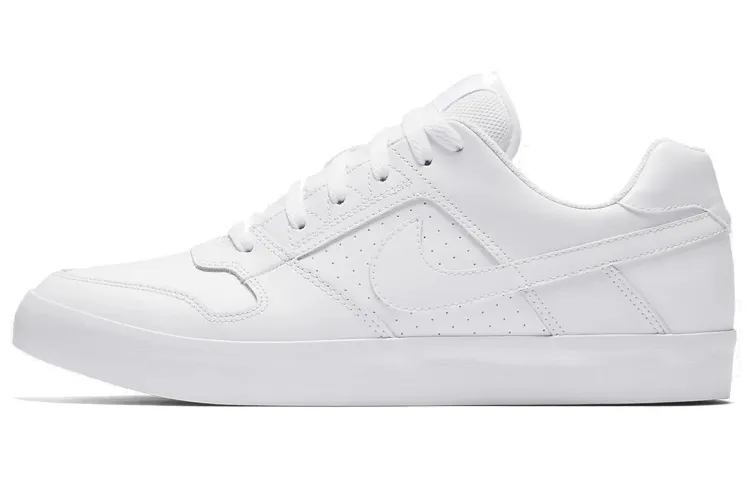 Nike SB Delta Force Vulc Low top Skateboard Shoes Men's Pure White