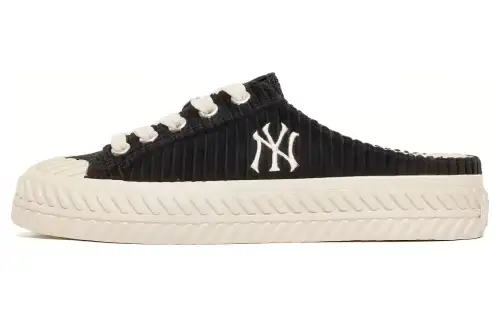 MLB Playball Mule Comfortable Lightweight Breathable Low top Skateboard Shoes Unisex Black