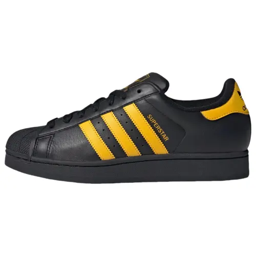 Adidas Originals SUPERSTAR Leather Low top Skateboard Shoes Unisex Black Yellow