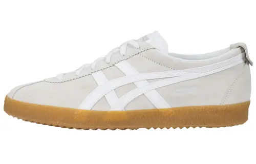 Onitsuka Tiger Delegation Mexico Slip Resistant Abrasion Resistant Low top Skateboard Shoes Unisex Brown White