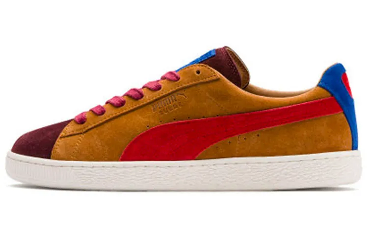 PUMA Suede Mie Low top Skateboard Shoes Unisex Brown Red