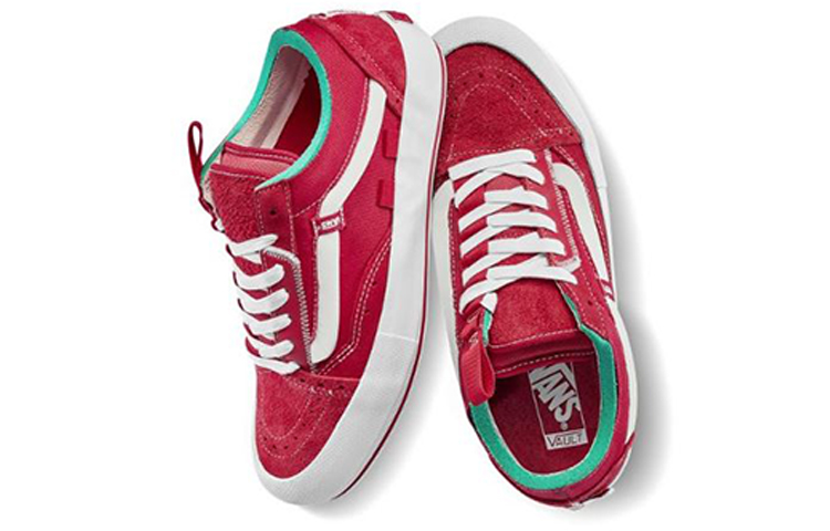 Кеды Vans Old Skool Cap Lx (красно-белые) — фото 4