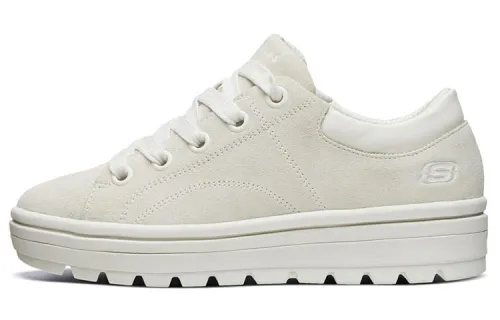 Skechers Slip Resistant Abrasion Resistant Low top Skateboard Shoes Women's Ivory