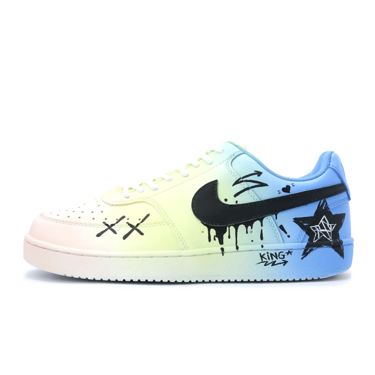 Nike Court Vision 1 King Star Abrasion Resistant Lightweight Wear resistant And Lightweight Low top Skateboard Shoes