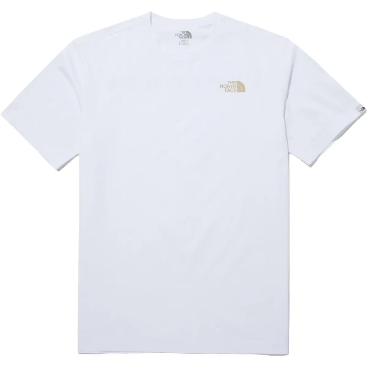 THE NORTH FACE T-Shirts Men's White Beige Crew Neck Moderate Straight Fit