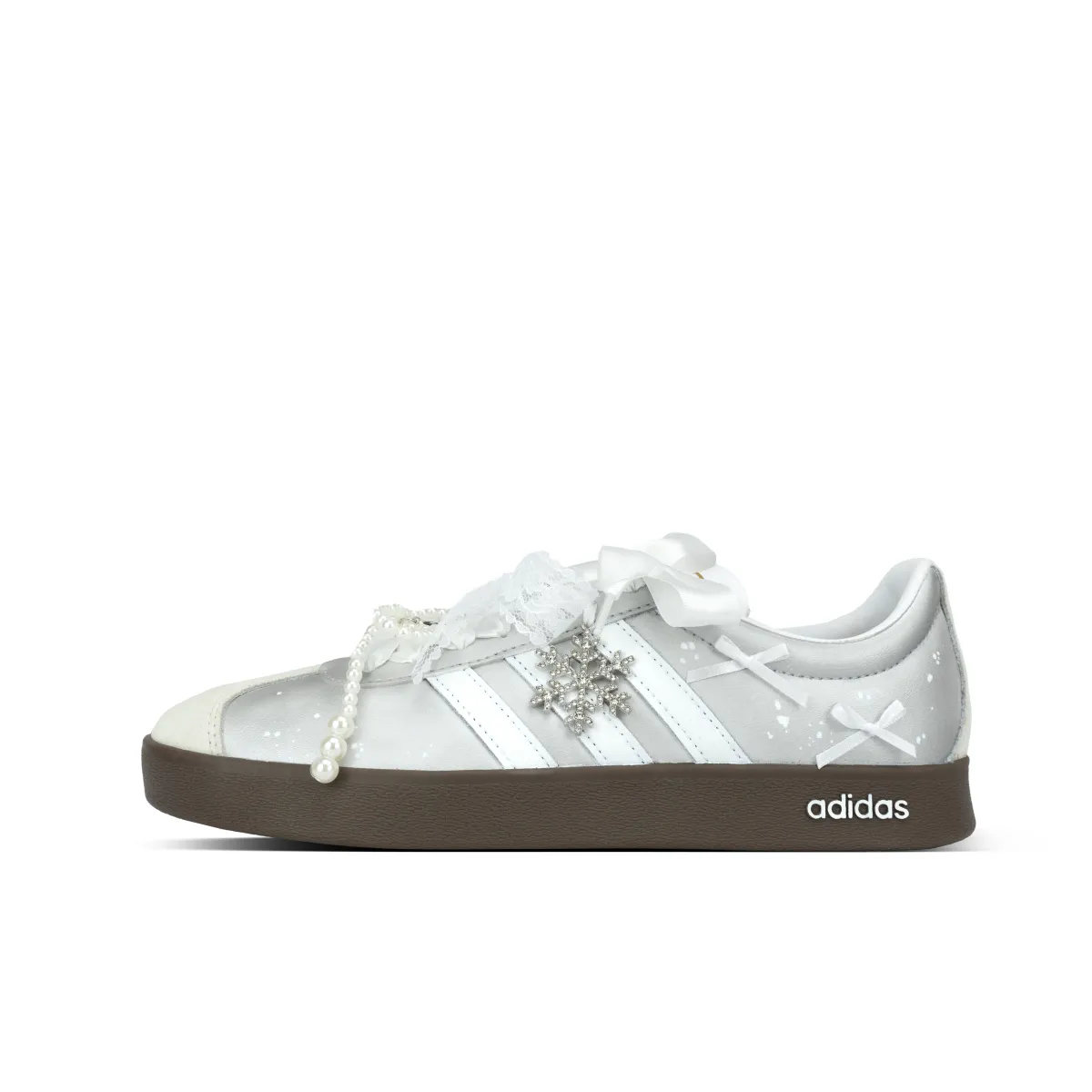 Adidas Vl Court Classic Berlin First Snow Abrasion Resistant Low top German Army Trainers Unisex Silver