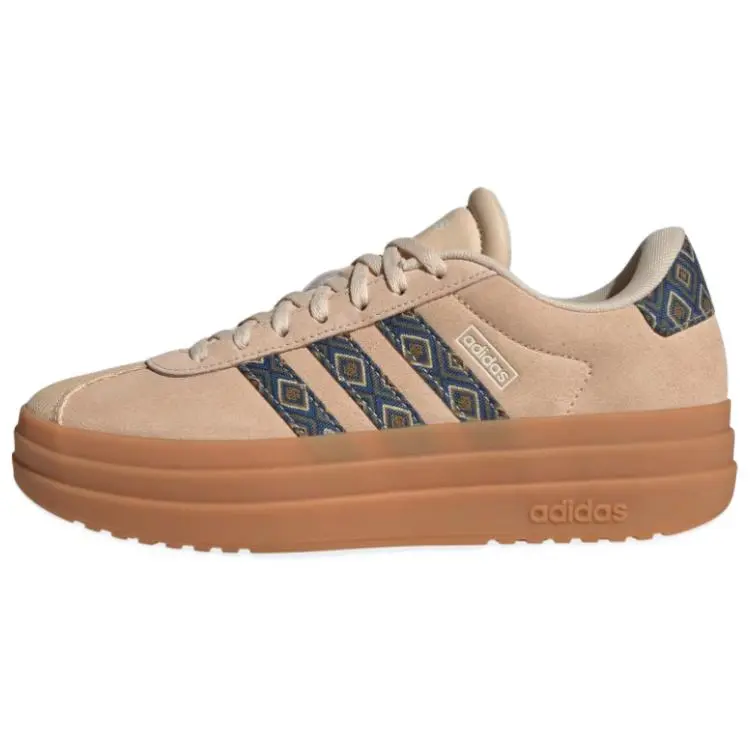 Adidas VL Court Bold Soft And Comfortable Slip Resistant Abrasion Resistant Low top Skateboard Shoes Women's Brown