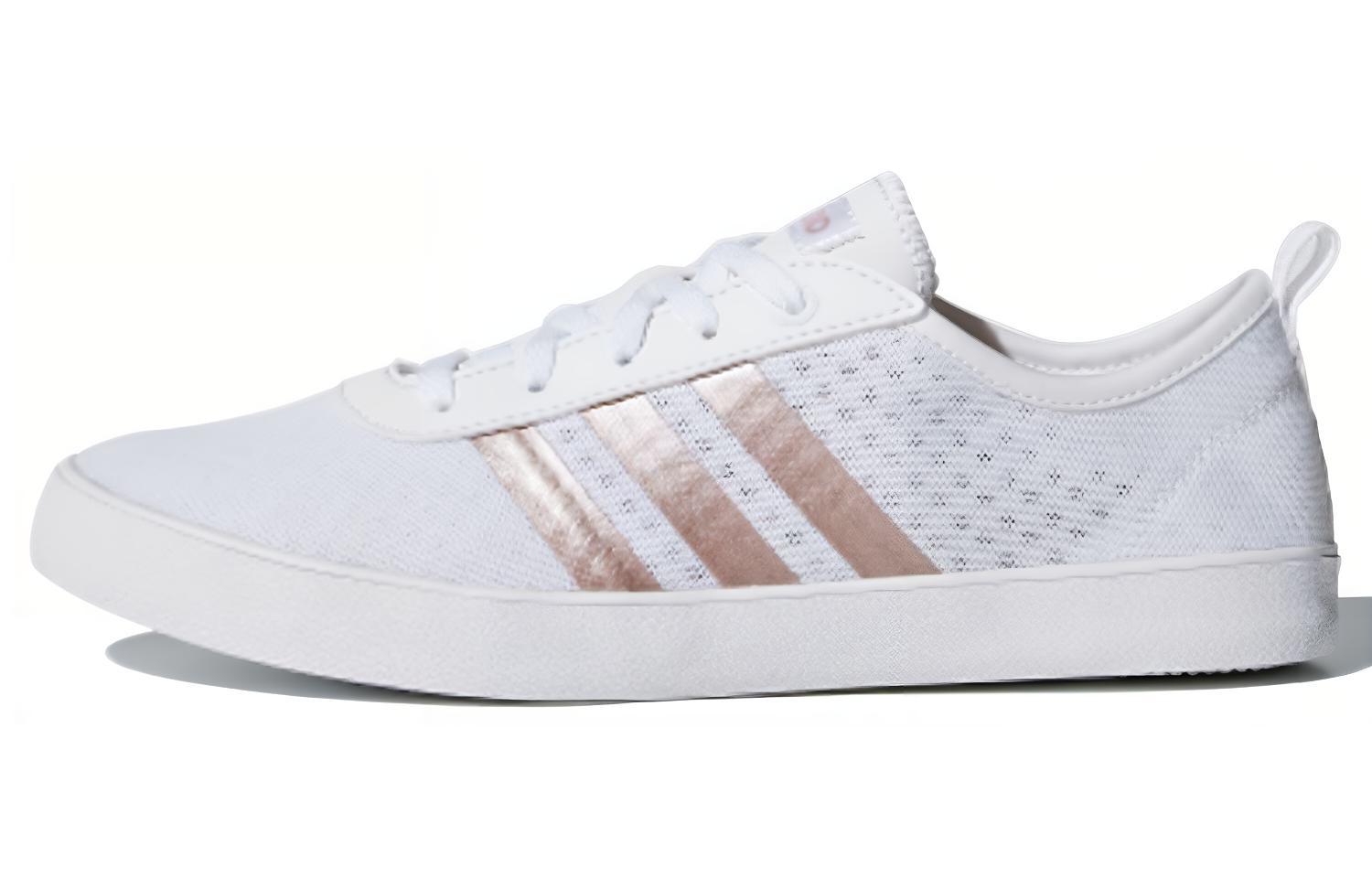 Женские кеды adidas neo EASY VULC 2 (бело-золотые) — фото 1